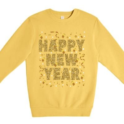 Golden Confetti New YearS Eve Happy New Year Premium Crewneck Sweatshirt