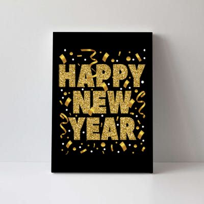 Golden Confetti New YearS Eve Happy New Year Canvas