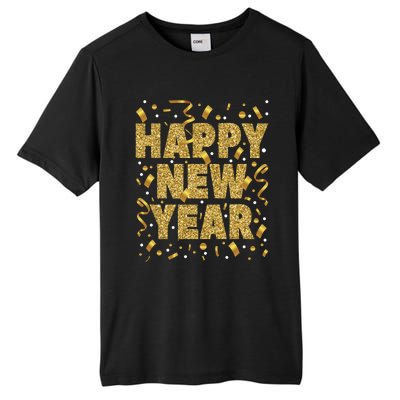 Golden Confetti New YearS Eve Happy New Year Tall Fusion ChromaSoft Performance T-Shirt