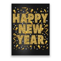 Golden Confetti New YearS Eve Happy New Year Poster