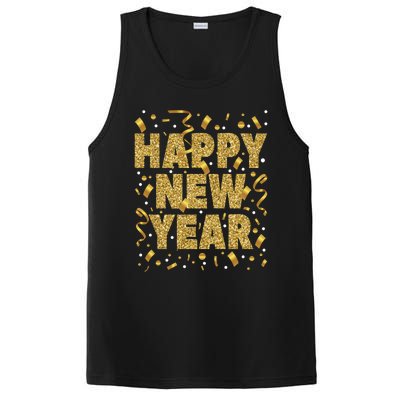 Golden Confetti New YearS Eve Happy New Year PosiCharge Competitor Tank