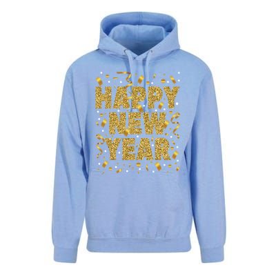 Golden Confetti New YearS Eve Happy New Year Unisex Surf Hoodie