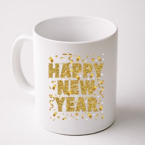 Golden Confetti New YearS Eve Happy New Year Coffee Mug