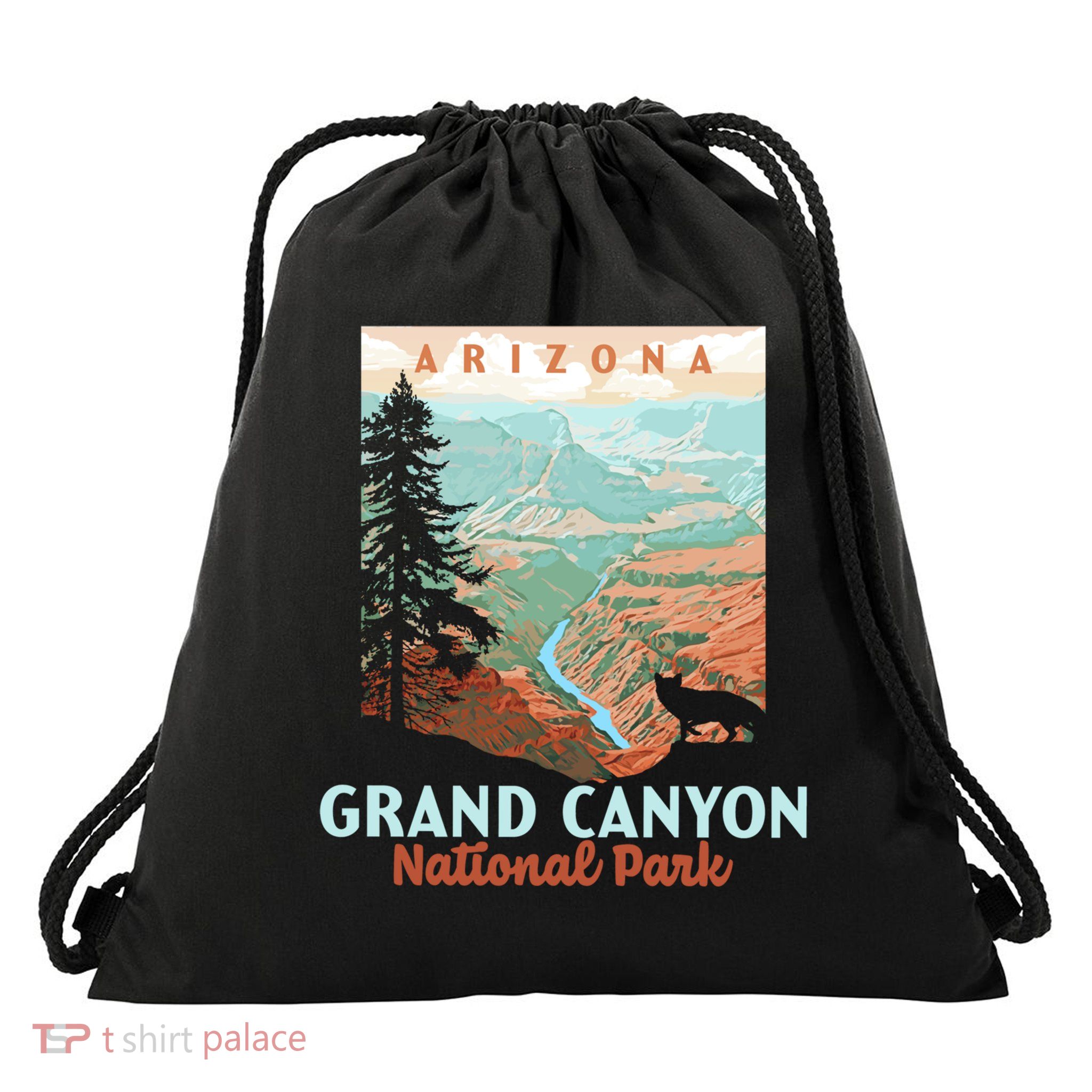 Grand Canyon National Park Arizona Vintage Wpa Style Gift Drawstring Bag