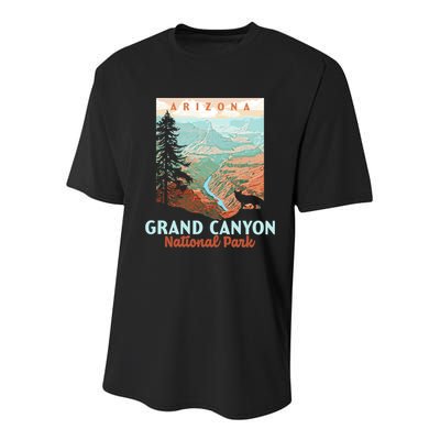 Grand Canyon National Park Arizona Vintage Wpa Style Gift Youth Performance Sprint T-Shirt