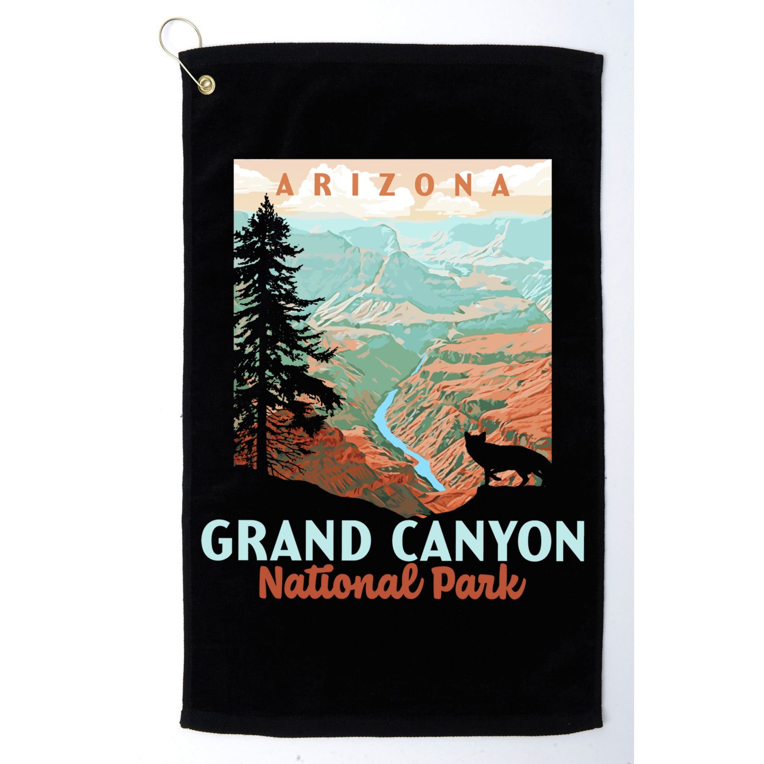 Grand Canyon National Park Arizona Vintage Wpa Style Gift Golf Towel