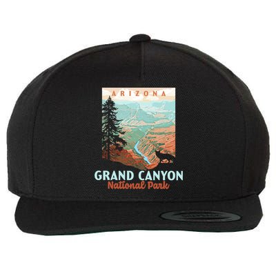 Grand Canyon National Park Arizona Vintage Wpa Style Gift Wool Snapback Cap