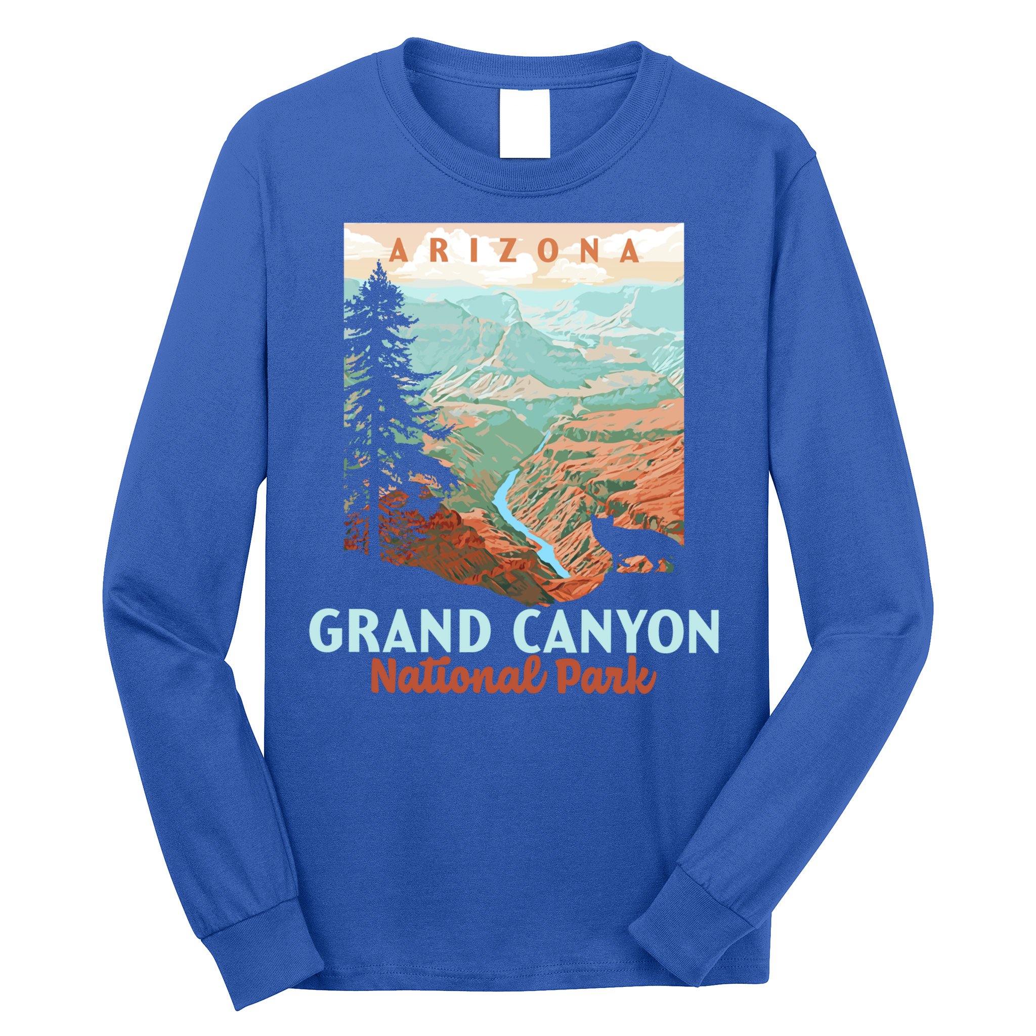 Grand Canyon National Park Arizona Vintage Wpa Style Gift Long Sleeve Shirt