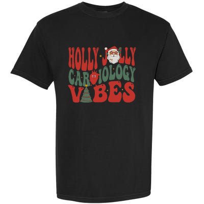 Groovy Cardiology Nurse Christmas Cardiac Squad Holiday  Garment-Dyed Heavyweight T-Shirt