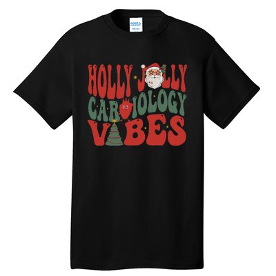 Groovy Cardiology Nurse Christmas Cardiac Squad Holiday  Tall T-Shirt