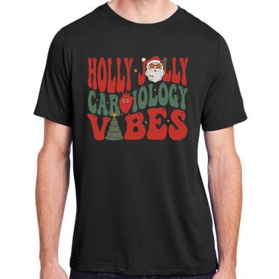 Groovy Cardiology Nurse Christmas Cardiac Squad Holiday  Adult ChromaSoft Performance T-Shirt