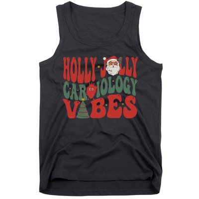 Groovy Cardiology Nurse Christmas Cardiac Squad Holiday  Tank Top