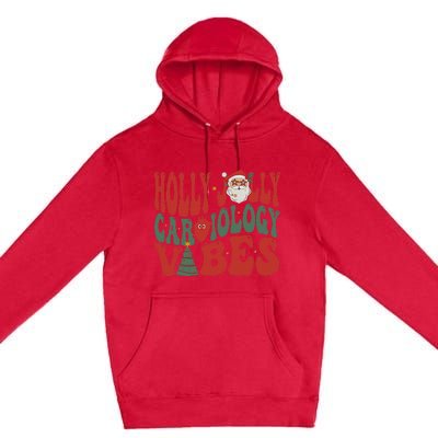 Groovy Cardiology Nurse Christmas Cardiac Squad Holiday  Premium Pullover Hoodie