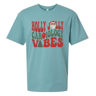 Groovy Cardiology Nurse Christmas Cardiac Squad Holiday  Sueded Cloud Jersey T-Shirt