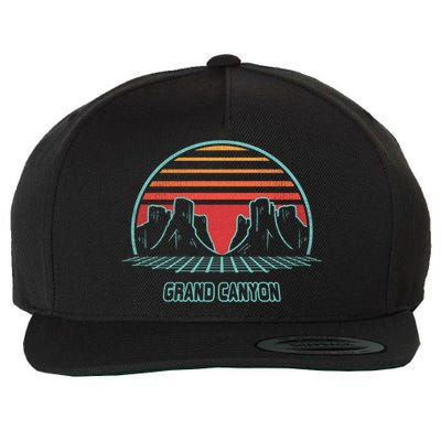 Grand Canyon National Park Retro Hiking Vintage 80s Style Gift Wool Snapback Cap