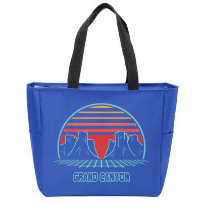 Grand Canyon National Park Retro Hiking Vintage 80s Style Gift Zip Tote Bag