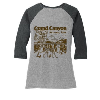 Grand Canyon National Park Monument Valley Funny Camping Women's Tri-Blend 3/4-Sleeve Raglan Shirt