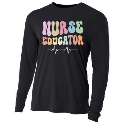 Groovy Certified Nurse Educator Nursing School Instructor Cooling Performance Long Sleeve Crew