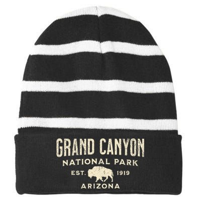 Grand Canyon National Park Striped Beanie with Solid Band