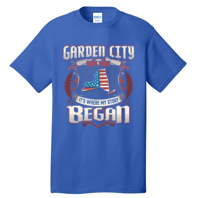 Garden City New York Usa Flag 4th Of July Meaningful Gift Tall T-Shirt