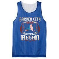 Garden City New York Usa Flag 4th Of July Meaningful Gift Mesh Reversible Basketball Jersey Tank