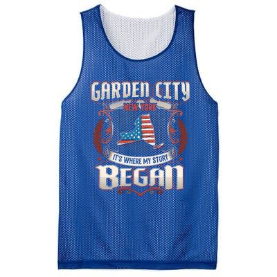 Garden City New York Usa Flag 4th Of July Meaningful Gift Mesh Reversible Basketball Jersey Tank