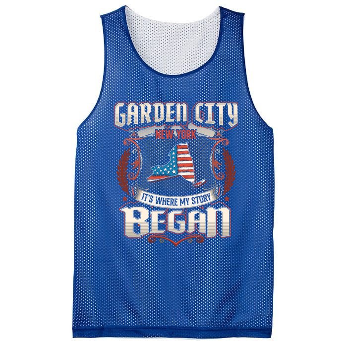 Garden City New York Usa Flag 4th Of July Meaningful Gift Mesh Reversible Basketball Jersey Tank