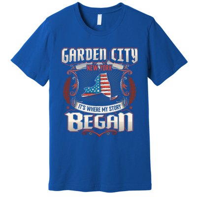 Garden City New York Usa Flag 4th Of July Meaningful Gift Premium T-Shirt