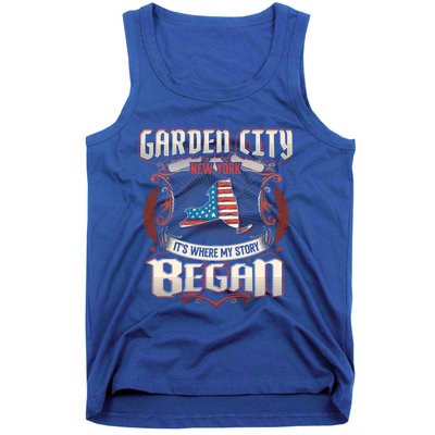 Garden City New York Usa Flag 4th Of July Meaningful Gift Tank Top