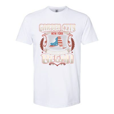 Garden City New York Usa Flag 4th Of July Meaningful Gift Softstyle CVC T-Shirt