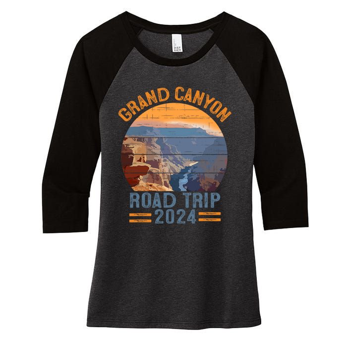 Grand Canyon National Park Road Trip 2024 Family Vacation Women's Tri-Blend 3/4-Sleeve Raglan Shirt