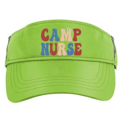 Groovy Camp Nurse 4th Of July Usa America Patriotic American Gift Adult Drive Performance Visor