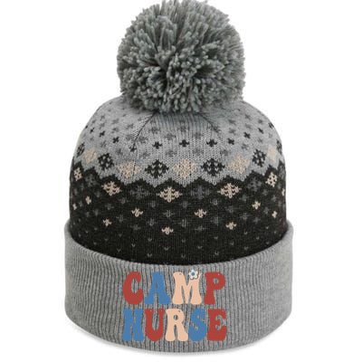 Groovy Camp Nurse 4th Of July Usa America Patriotic American Gift The Baniff Cuffed Pom Beanie