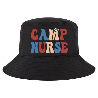 Groovy Camp Nurse 4th Of July Usa America Patriotic American Gift Cool Comfort Performance Bucket Hat