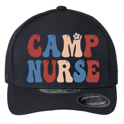 Groovy Camp Nurse 4th Of July Usa America Patriotic American Gift Flexfit Unipanel Trucker Cap