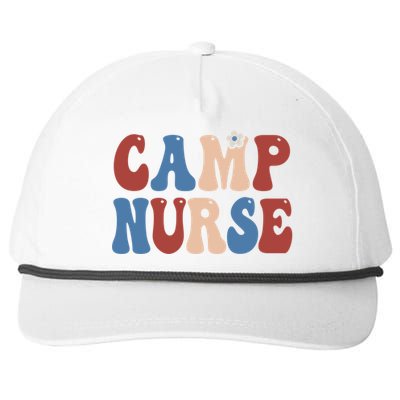 Groovy Camp Nurse 4th Of July Usa America Patriotic American Gift Snapback Five-Panel Rope Hat