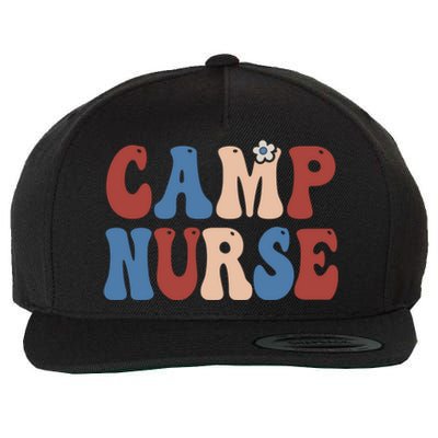 Groovy Camp Nurse 4th Of July Usa America Patriotic American Gift Wool Snapback Cap