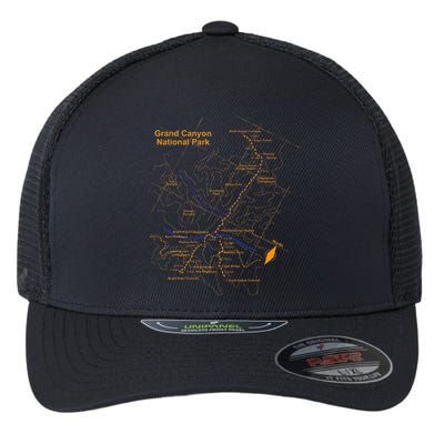 Grand Canyon National Park Trail Map Hiking Love Flexfit Unipanel Trucker Cap