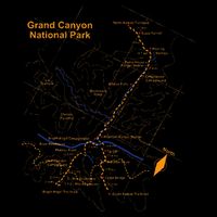 Grand Canyon National Park Trail Map Hiking Love Cooling Performance Crew T-Shirt