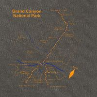 Grand Canyon National Park Trail Map Hiking Love Cotton Canvas Backpack