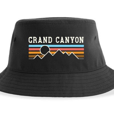 Grand Canyon National Park Retro Camping Hiking Sustainable Bucket Hat