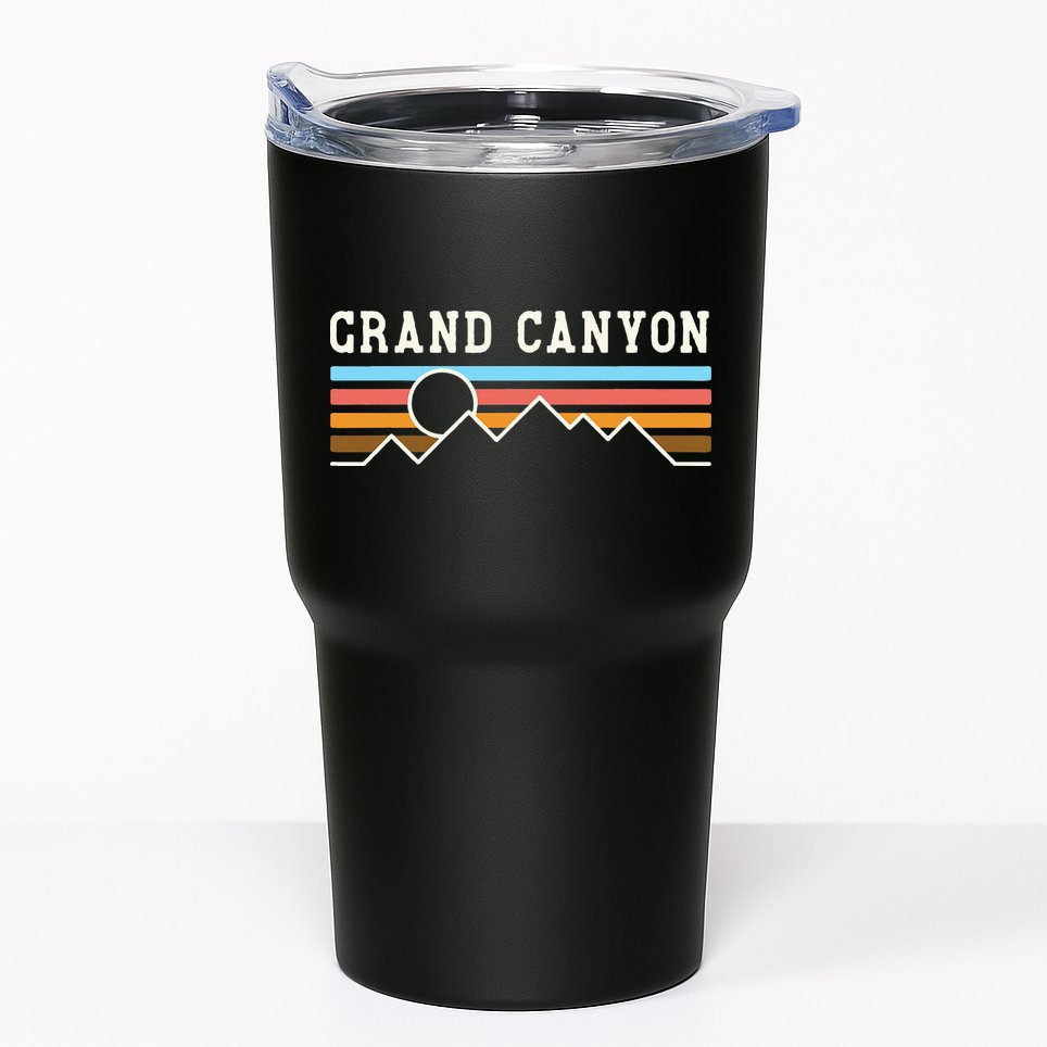 Grand Canyon National Park Retro Camping Hiking Tumbler