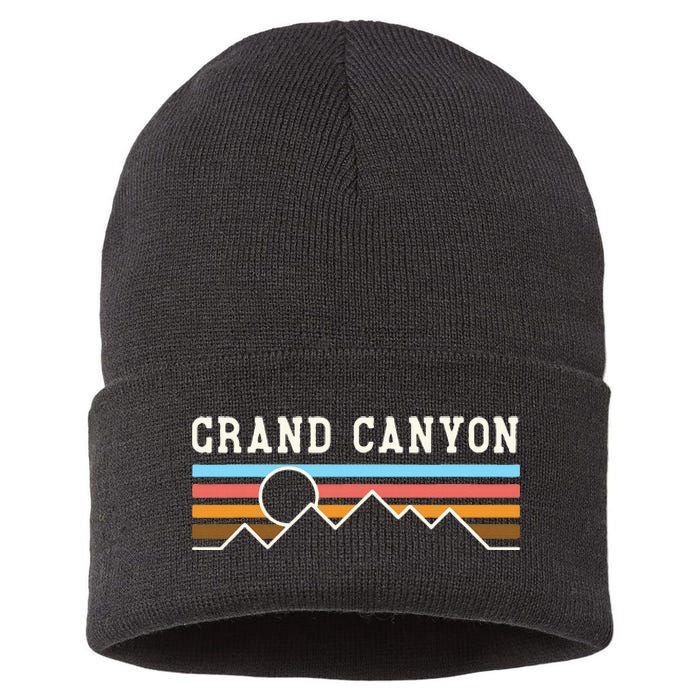 Grand Canyon National Park Retro Camping Hiking Sustainable Knit Beanie