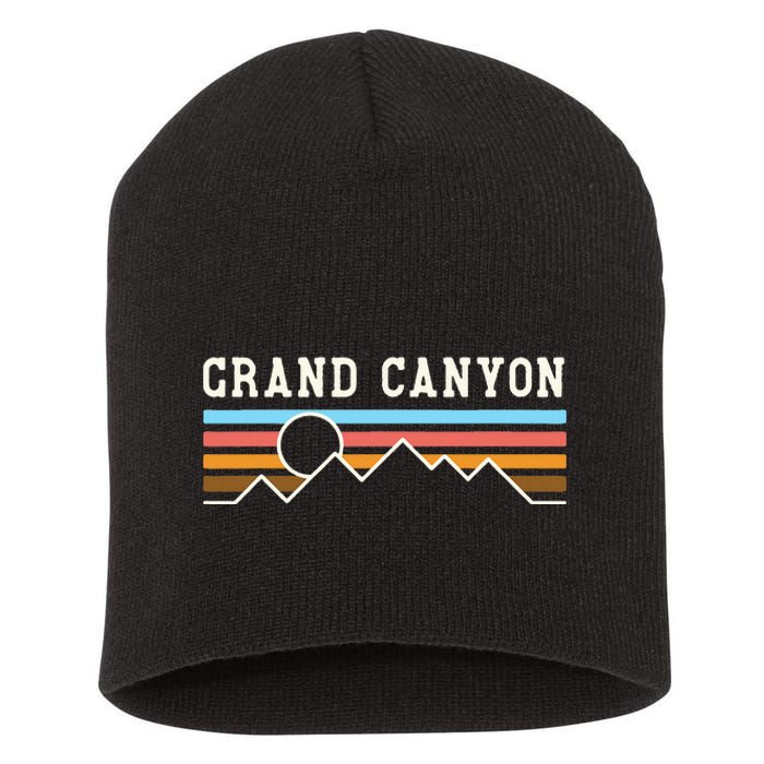 Grand Canyon National Park Retro Camping Hiking Short Acrylic Beanie