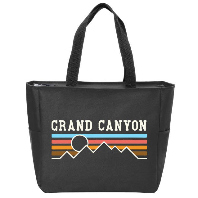 Grand Canyon National Park Retro Camping Hiking Zip Tote Bag