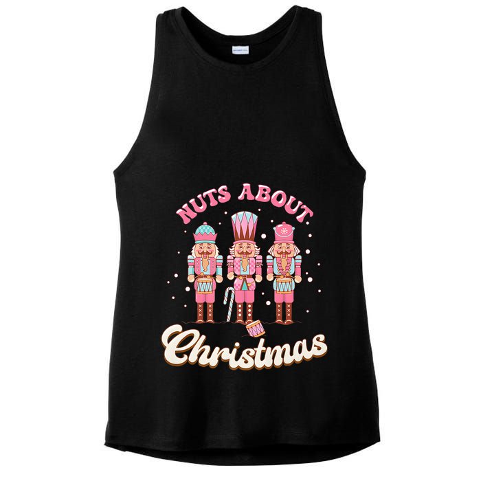 Groovy Cute Nuts About Christmas Funny Christmas Nutcracker Ladies PosiCharge Tri-Blend Wicking Tank