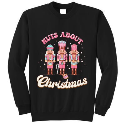 Groovy Cute Nuts About Christmas Funny Christmas Nutcracker Sweatshirt