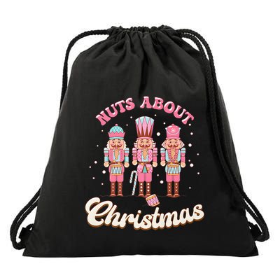 Groovy Cute Nuts About Christmas Funny Christmas Nutcracker Drawstring Bag