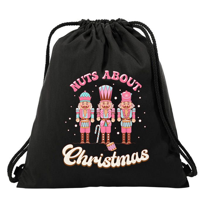 Groovy Cute Nuts About Christmas Funny Christmas Nutcracker Drawstring Bag