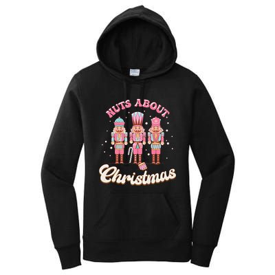 Groovy Cute Nuts About Christmas Funny Christmas Nutcracker Women's Pullover Hoodie